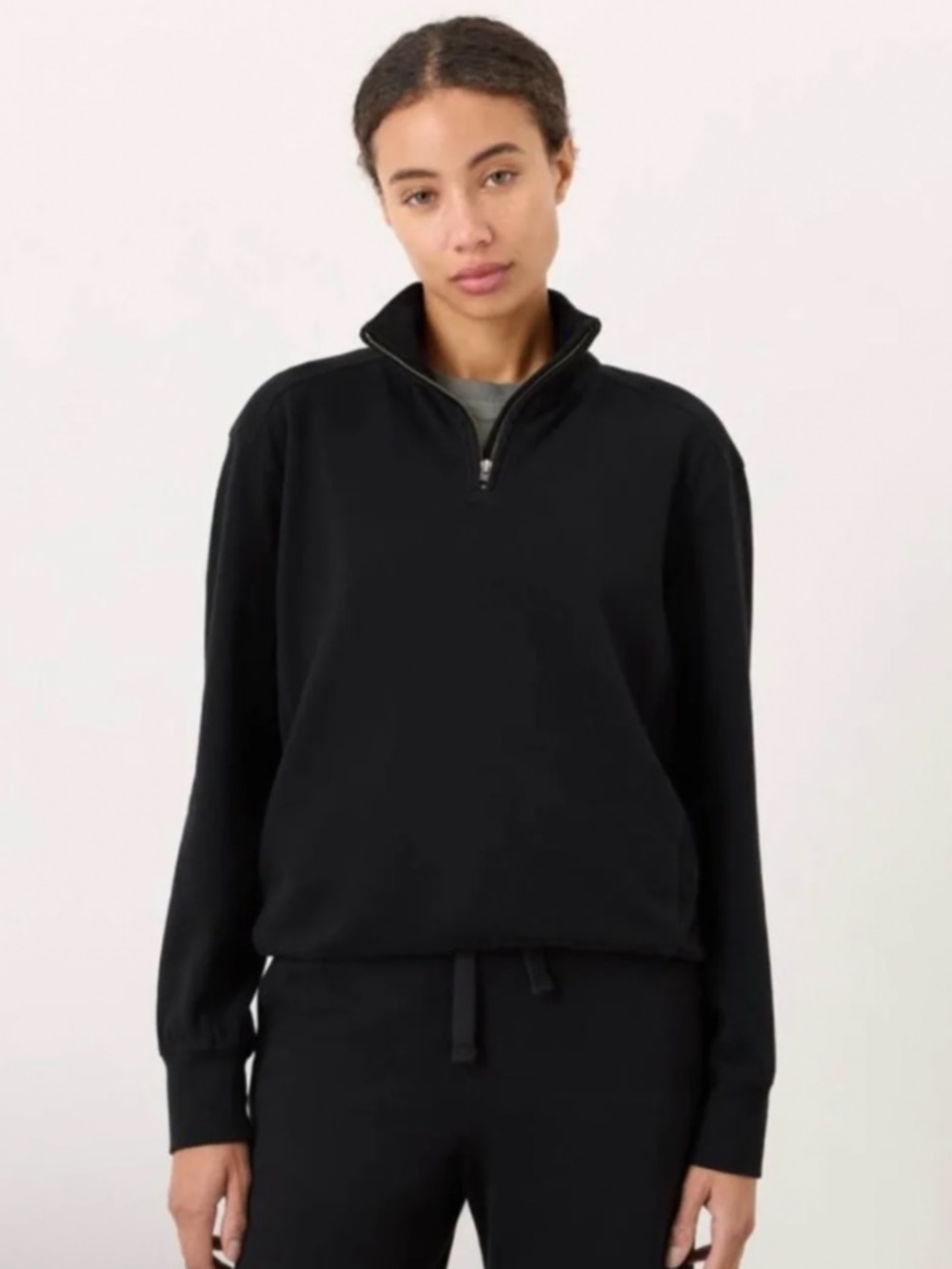 BUNDLE Pact Organic Cotton Small Black Quarter Zip and 2 Small Black Long Sleeve